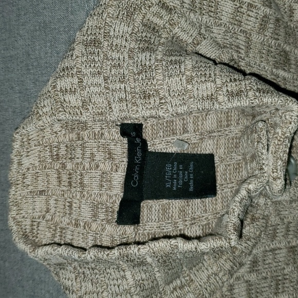 Calvin Klein Jeans mens sweater tan size xl - Picture 12 of 13